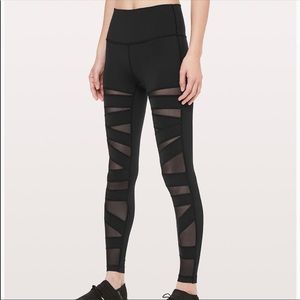 lululemon high rise tech mesh wunder unders